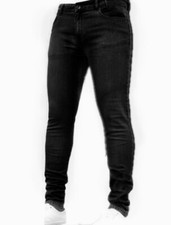 Men Classic Urban Stretch Slim Pencil Trousers Skinny Casual Denim Pants Jeans