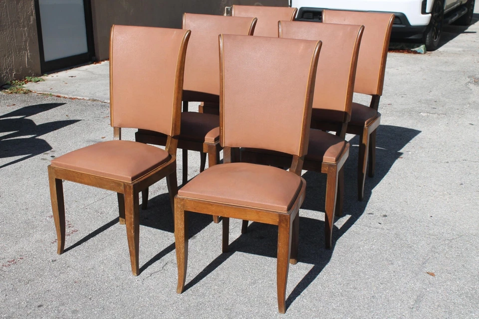6 french art deco dining chairs set - Image 4 of 4