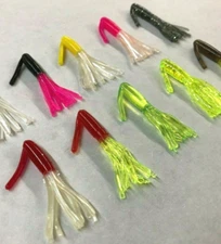 2" Solid Head Weedless Crappie Tube Jigs, 50 pack, Choose Color, USA Made 1.75"