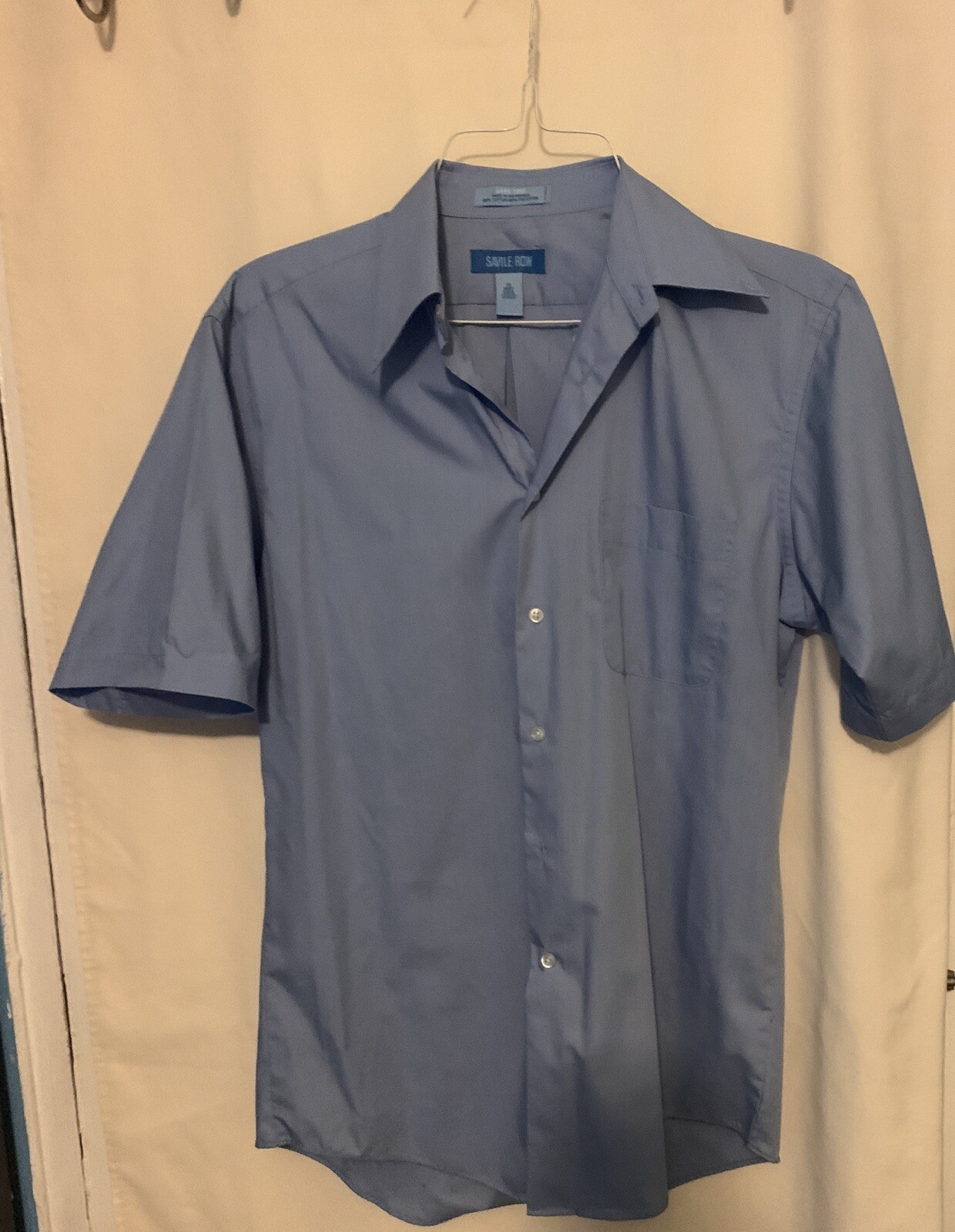 FILA Saville Row camicia uomo manica corta blu con bottoni media
