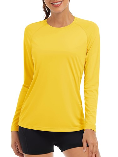 Women's Rash Guard Shirt Long Sleeve UPF 50+ Sun Protection Sport Workout Shirts - Picture 80 of 98