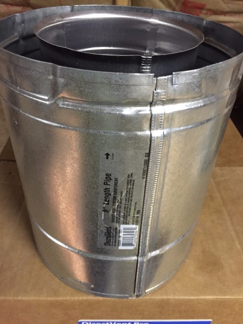 Duravent 58dva 09 Pipe Galvanized For 5x8 Directvent Pro Aluminum