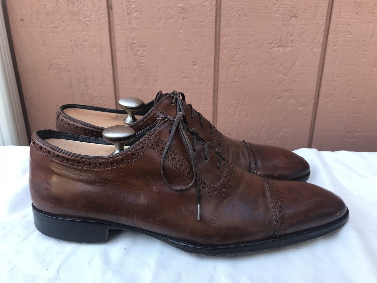 To Boot New York Cap Toe Oxford Size US 8.5 Brown Leather 