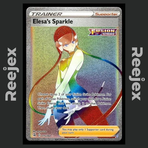 Elesa's Sparkle - 275/264 - Secret Rare - Fusion Strike - Pokemon Card - NM/M
