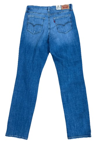 NWT Levi’s 724 High Rise Jeans Ripped Stretch Slim Straight New 32X32 $70 Sz 14 - Picture 9 of 11