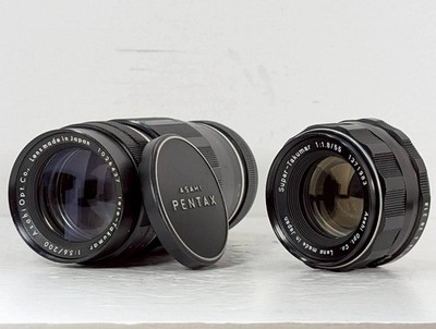 [ EXC + 4] 2 Objektiv Set Asahi Pentax Super-Takumar 55 F/1.8 + Tele-Takumar 200