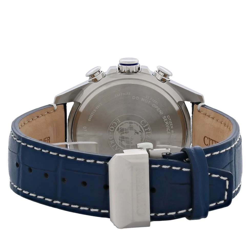 Reloj para hombre Citizen Eco-Drive PCAT cronógrafo esfera azul acero inoxidable CB5918-02L Foto 3 de 4