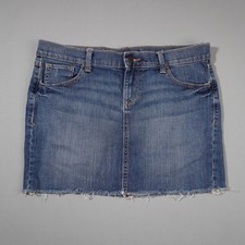 Old Navy Women's Blue Distressed Jeans Short Skirt Size 10
