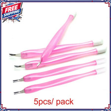 Cuticle Pusher Remover Tool UV Gel Polish Soak Off Cuticle Trimmer 5pcs