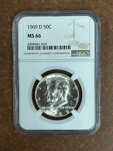 1969-D Kennedy Half Dollar - PCGS MS-66