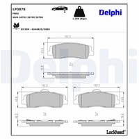 Delphi Bremsbelagsatz Scheibenbremse LP3878 FüR Hyundai Staria Bus US4 Crdi US4V