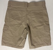 Copper Oak Men's Ripstop Cargo Shorts 32 TAN Flex Waist Stretch Cotton 10" IN