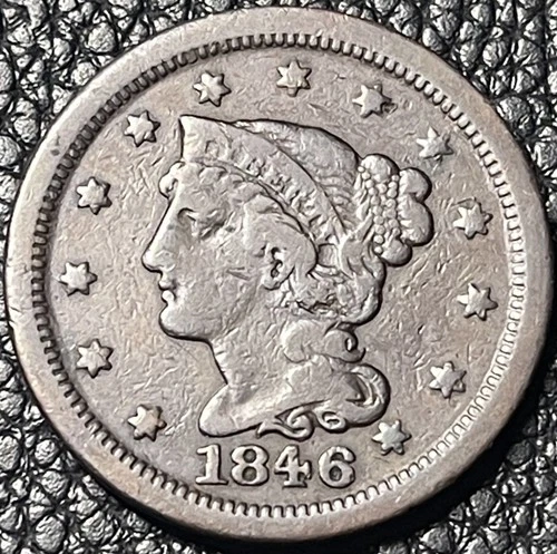 Photo of a 1846-P Large Cent from an eBay listing that sold on Jul 20, 2026
