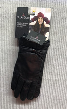 Cuddl Duds Touch Screen Compatible Leather Gloves Small Black NWT