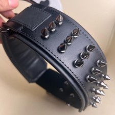 STG GENUINE LEATHER LATEST SPIKE DOG COLLAR H...