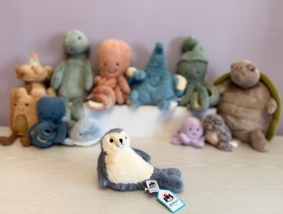 Jellycat nicht mehr produziert Nauticool Roly Poly Seal, brandneu mit Etikett, original