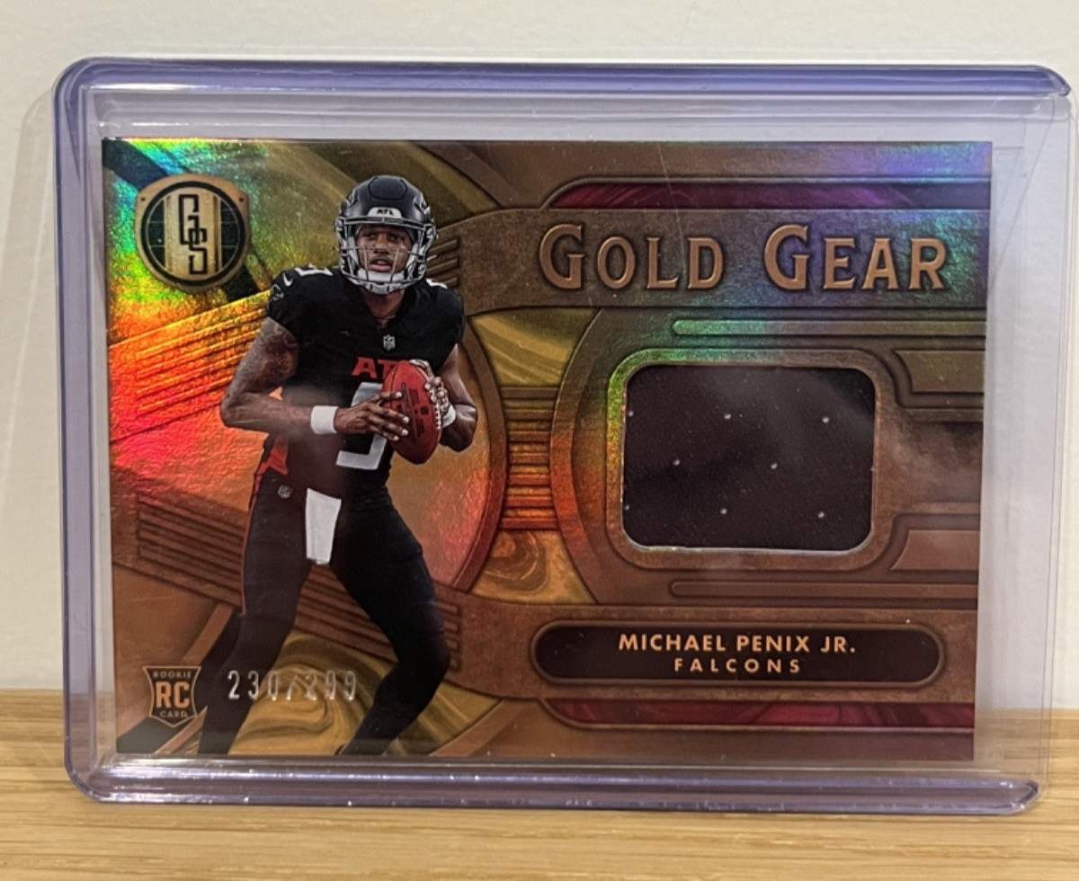 2024 Panini Gold Standard Michael Penix Jr Gold Gear Patch RC #'d /299 #GG-MPJ