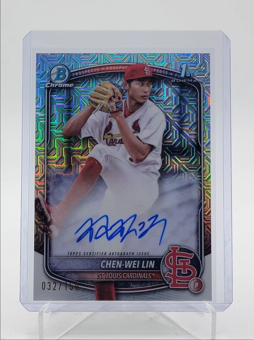 CHEN-WEI LIN 2025 BOWMAN CHROME 1ST AUTOGRAPH CHOICE HTA C AUTO /150 Q3967