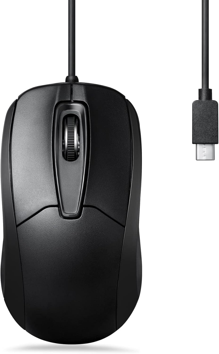 Perixx PERIMICE-209C USB Type C Wired Optical Mouse - 4.9 Ft Cable - 1000 DPI -