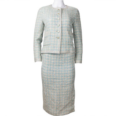 Chanel Blue Tweed Queen Costume Set (DE34 / FR36) Coco CC