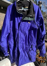 Eddie Bauer Purplish Blue EBTEK GORE-TEX Outdoor Rain Ski Sports Parka Jacket L