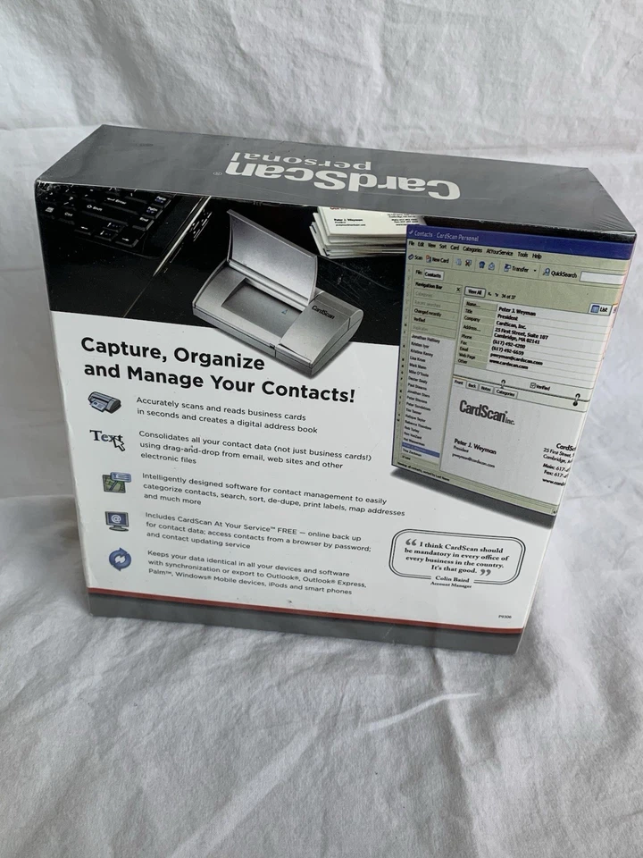 Brand New CardScan Personal Contact Manger Compact Business Card Scanner Sealed - Image 3 of 4