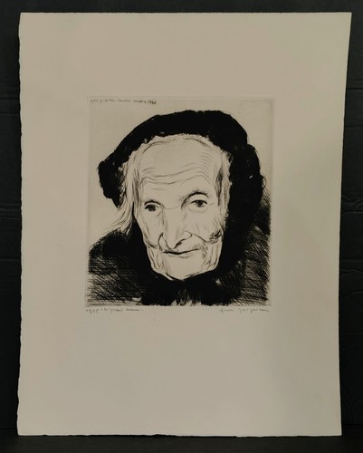 Antico dipinto artistico francese Andre Jacquemin - Foto 3 di 11