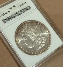 1903-O Morgan Silver Dollar MS64 *Old ANACS Soapbox Holder* Perfect Toned Edges!