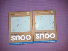 Lot of 2, Happiest Baby Snoo Fitted Sheet Organic Cotton Teal Galaxy New