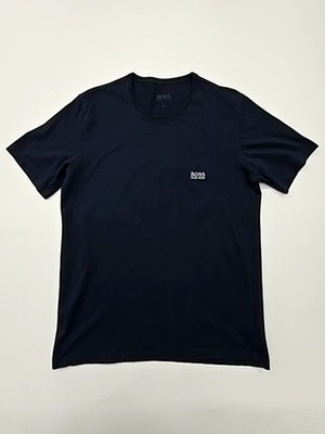 Hugo Boss Mens Navy Logo Crew Neck T-Shirt Size M Regular Fit