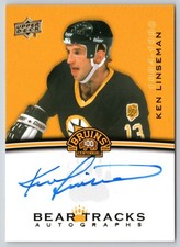 KEN LINSEMAN 2023-24 UD BOSTON BRUINS CENTENNIAL BEAR TRACKS AUTOS #BT-KL  95807