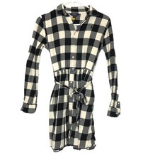 Polo Ralph Lauren Belted Cotton Buffalo Check Shirtdress Girl Size 16