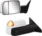 Sanooer Towing Mirrors Painted White Compatible 09-17 Black, 