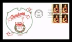 US COVER CHRISTMAS MADONNA AND CHILD BY MEMLING FDC BLOCK OF 4 ARTOPAGES