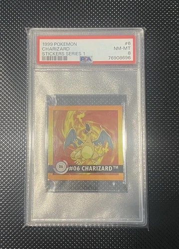 PSA 8 Charizard Sticker Pokemon Artbox #6 1999 Vintage Series 1 | Graded Card ✅