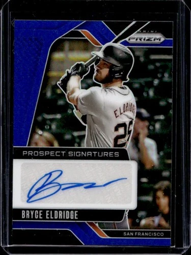 2025 Prizm Bryce Eldridge Prospect Signatures Blue Prizm Auto #42/49 Giants