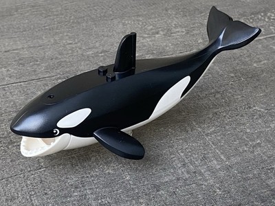 Lego City Killer Whale / Orca Artic Ocean Animal,  Printed Eyes With Jaw Part