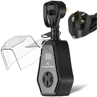 Smart 50 Amp RV Surge Protector w/LED Display, Waterproof Cover, 18000 Joules