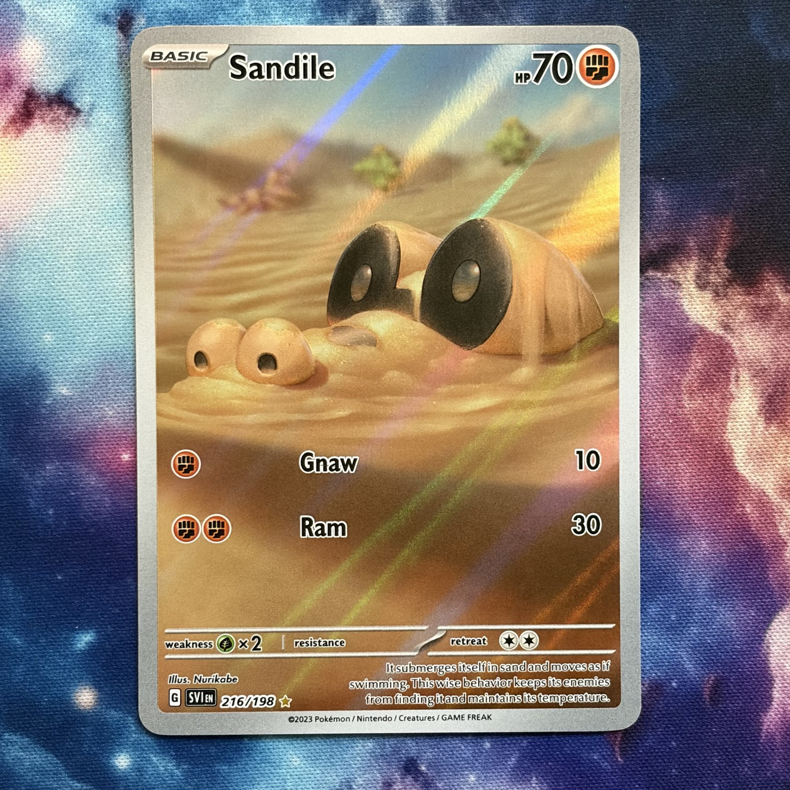 Sandile 216/198 Illustration Rare Scarlet & Violet Pokemon TCG NM