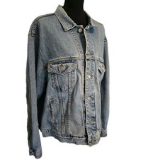 Vintage Gap Blue Jeans Button-up Denim Jacket Size XL 100 Cotton