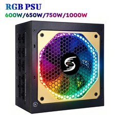 RGB Full Modular Gaming Power Supply 600-1000W 85 Efficiency, Low Niose Fan