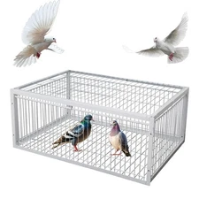 Pigeon Trap Cage with Escape-Proof Design Chicken Trap Bird Cage with One Way...