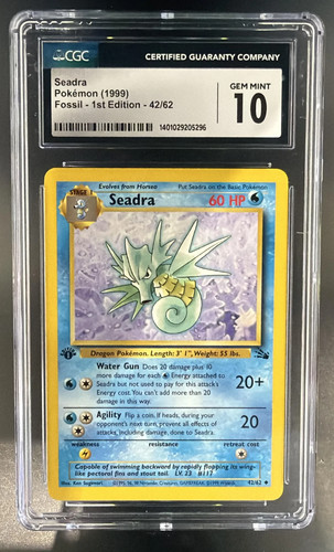 Seadra (1st Edition) graded CGC 10 for sale on eBay