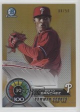 2018 Bowman Scouts' Top 100 Gold Refractor 8/50 Sixto Sanchez #BTP-30 va5