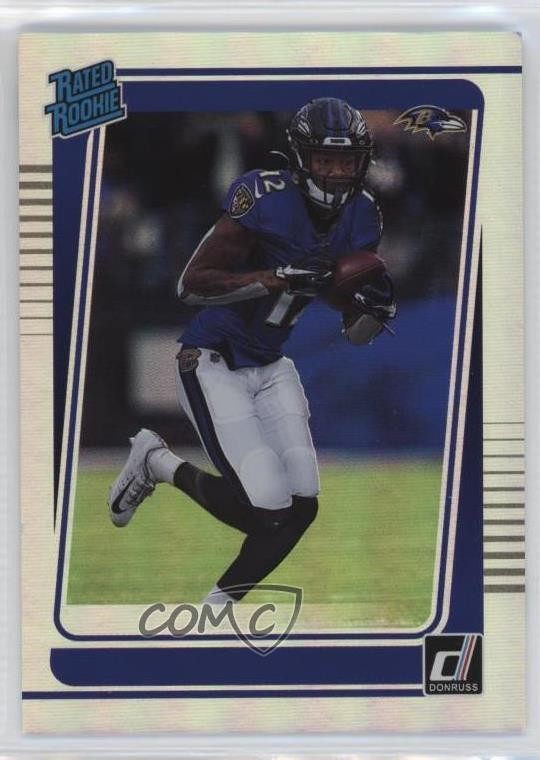 2021 Panini Donruss Rated Rookie No Name Rashod Bateman #265 12bz