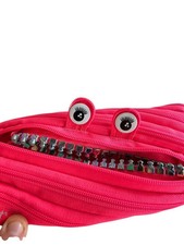 Zipit Grillz Monster Pen Pencil Bag Case Cosmetic Pouch Electric Pink