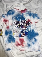 2T BUC-EE'S TIE DYE T SHIRT Fireworks Let'S Get It Popping USA Bucees Toddler