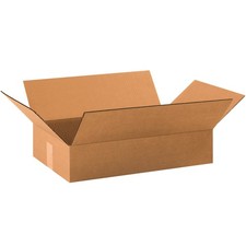 BOX USA 19 x 12 x 4 Corrugated Cardboard Boxes, Flat 19L x 12W x 4H, Pack of 25