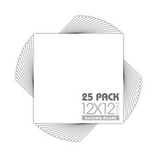 Mat Board Center Pack Of 25 12x12 White Backing Boards 4ply Thickness Cardboard