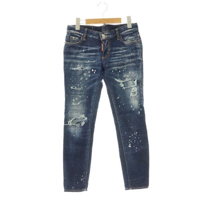 【Pants】DSQUARED2 Denim Jeans Distressed Finish Button Fly Size 36 Blue